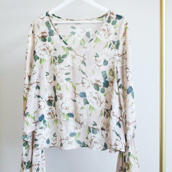 Blush Floral Blouse - Picture 1 of 2